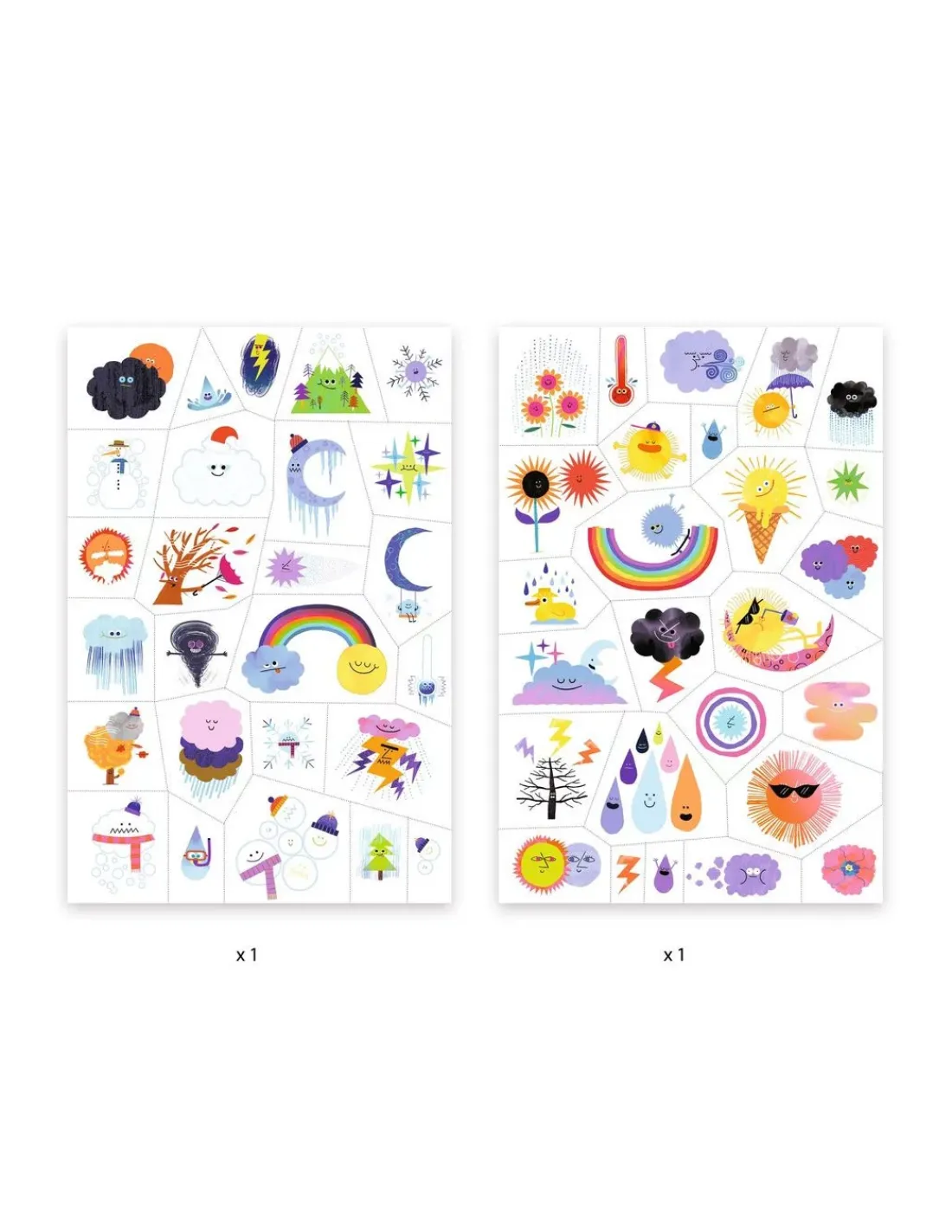 Enfant Djeco Tatouages Emojis météo -