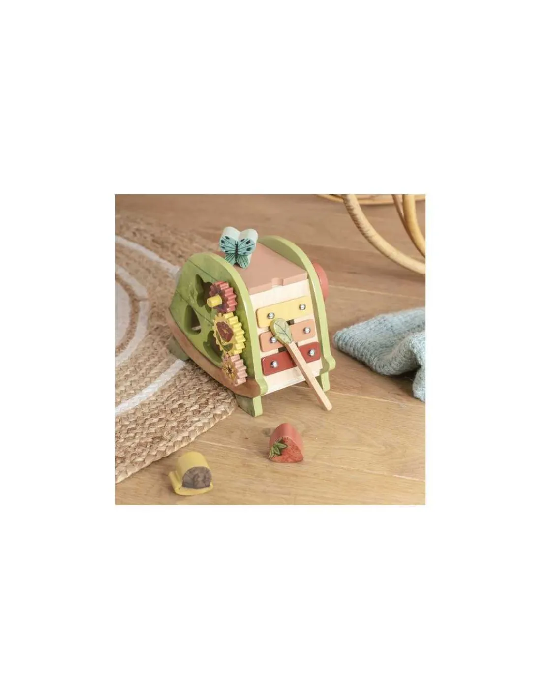 Moulin Roty Tortue d'activités Trois petits lapins -