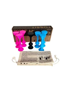Enfant Tossit rose bleu - Jeu de fléchettes ventouse