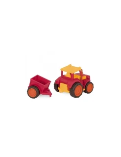 B.Toys Tracteur rouge avec remorque -