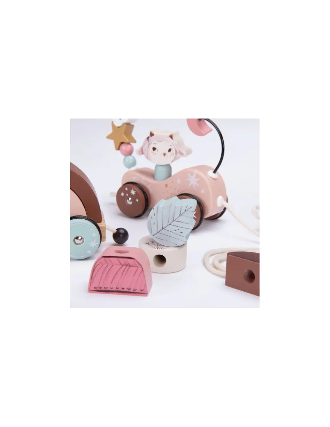 Moulin Roty Train d'activités à tirer Après la pluie -