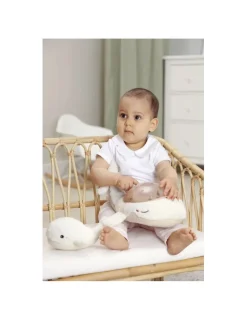 Cloud b Tranquil whale white family Peluche musicale à projections -