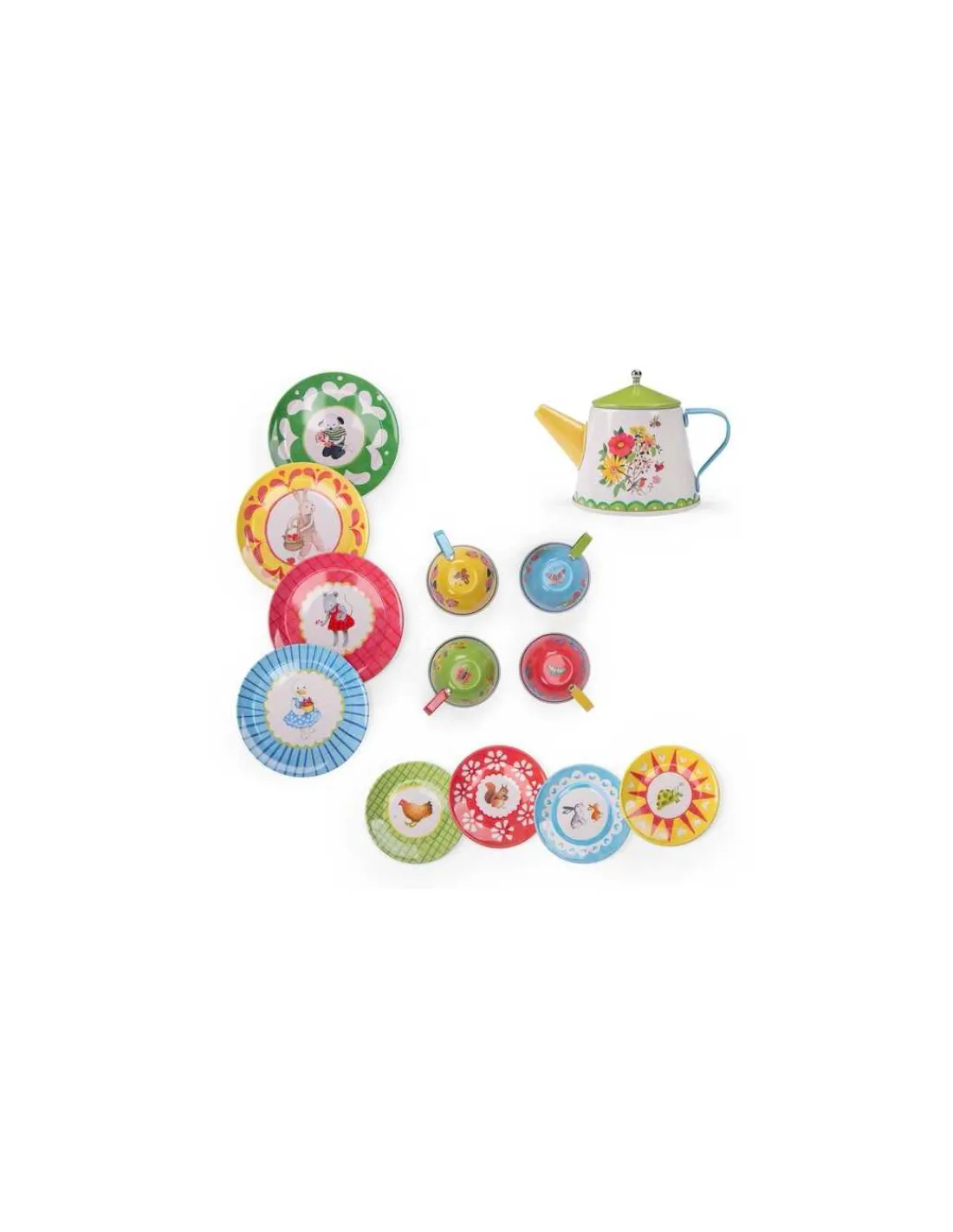 Moulin Roty Valise dinette thé métal La Grande Famille -