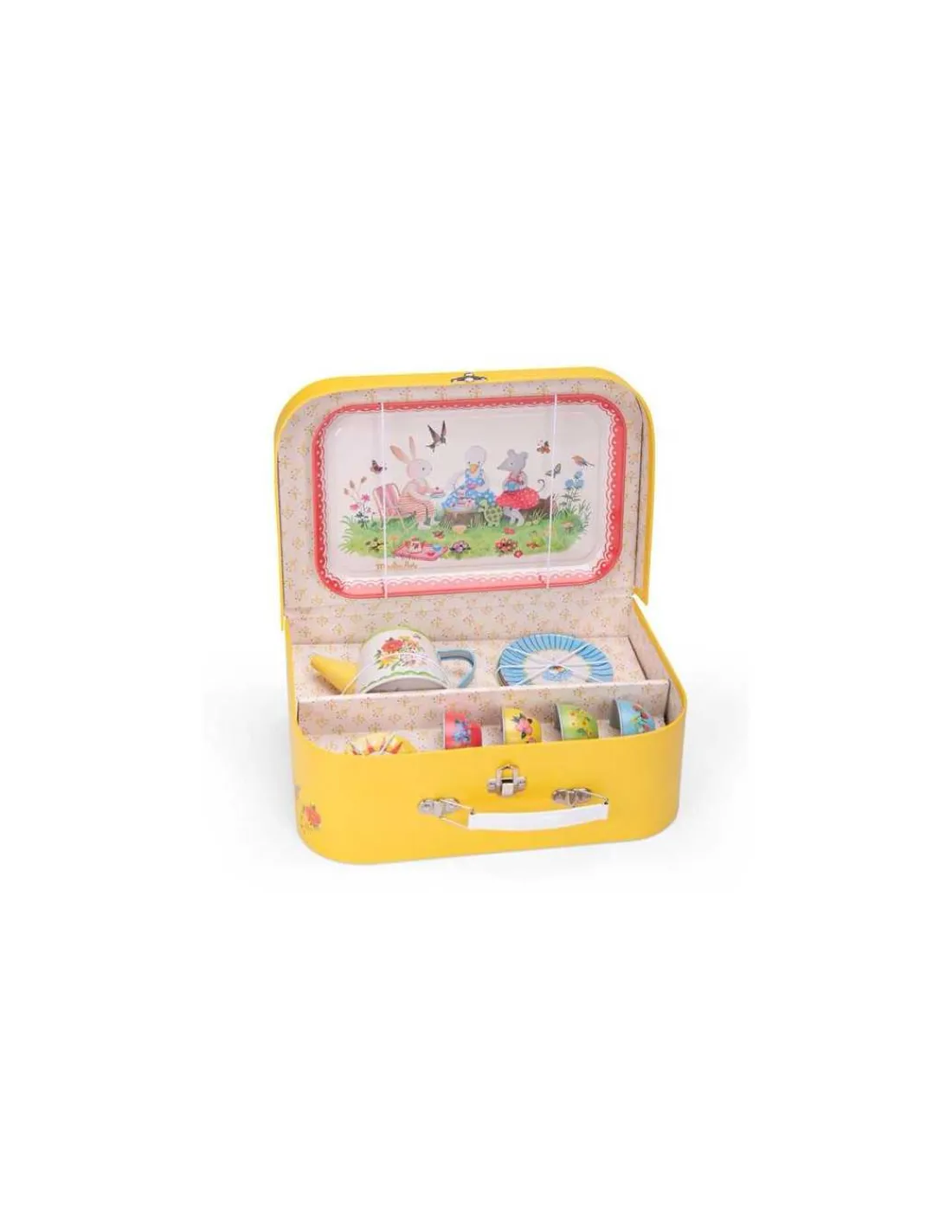 Moulin Roty Valise dinette thé métal La Grande Famille -