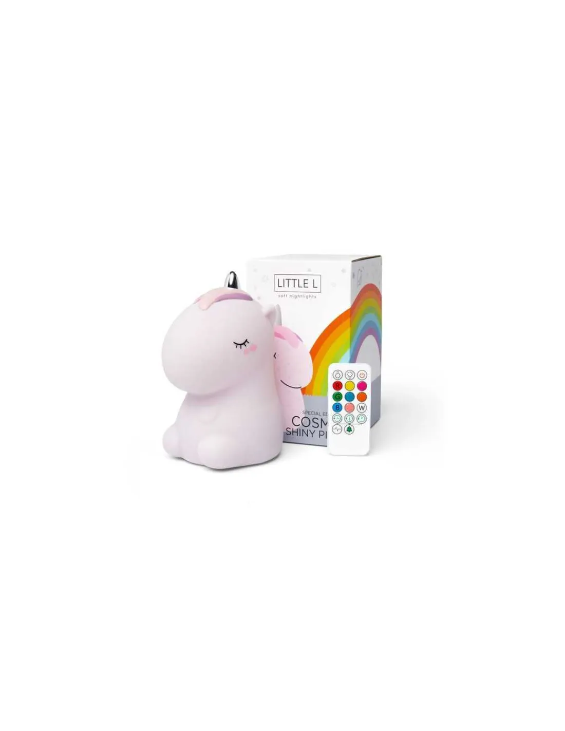 Enfant LittLe L Veilleuse licorne rose pailletée