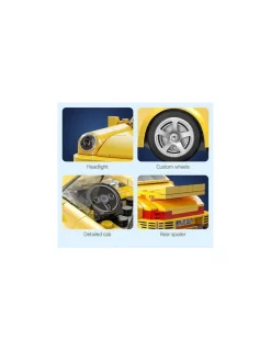 CaDA Bricks Voiture de course RUF CTR 2017 Yellowbird 222 pièces - CaDA