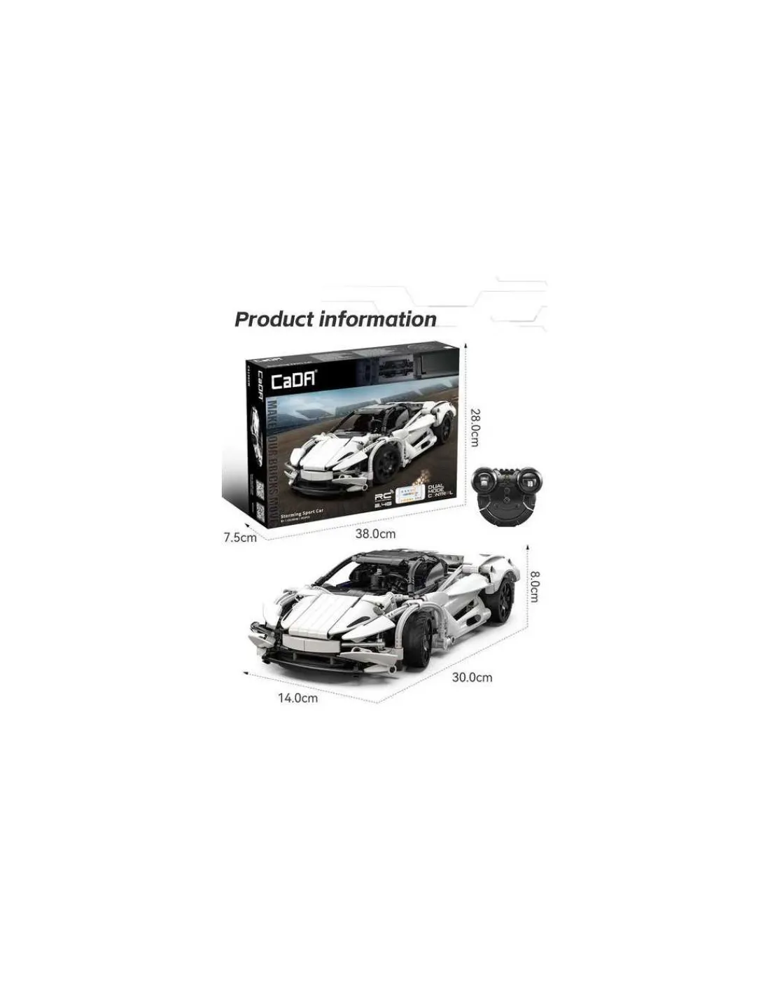 CaDA Bricks Voiture de sport Storming 402 pièces - CaDA