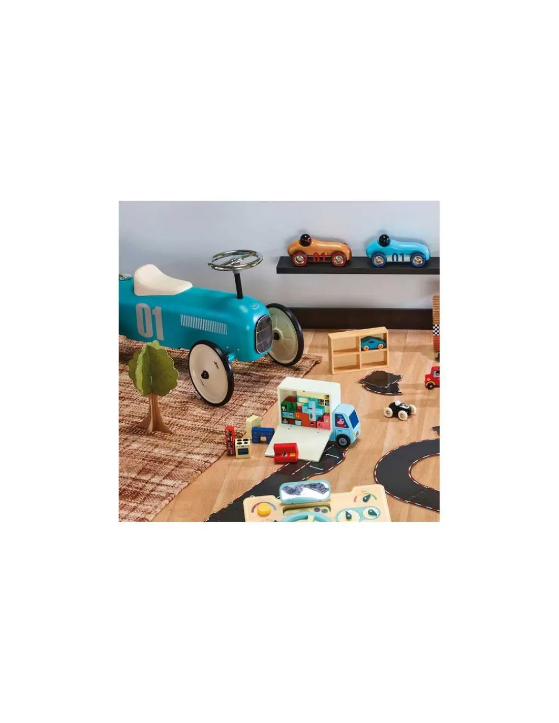 Vilac Voiture porteur métal aqua -